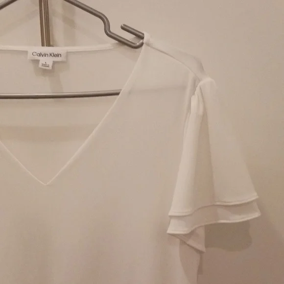 LIKE NEW Calvin Klein V-neck Blouse - Picture 3 of 4